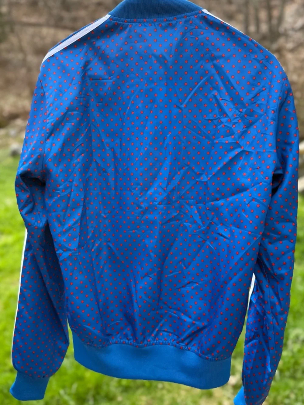 Adidas x Pharrell Williams Blue w Red Polka Dot Track Jacket Small - Picture 6 of 6